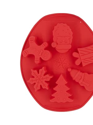 3 Molde Silicone 6 cupcakes Natal