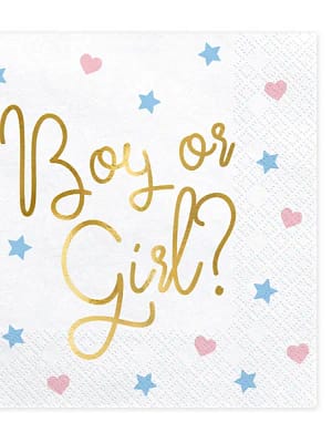 boy or girl 20 Guardanapos Boy or Girl