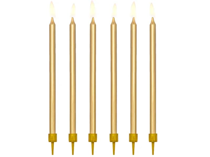 12 ouro 12 velas altas ouro