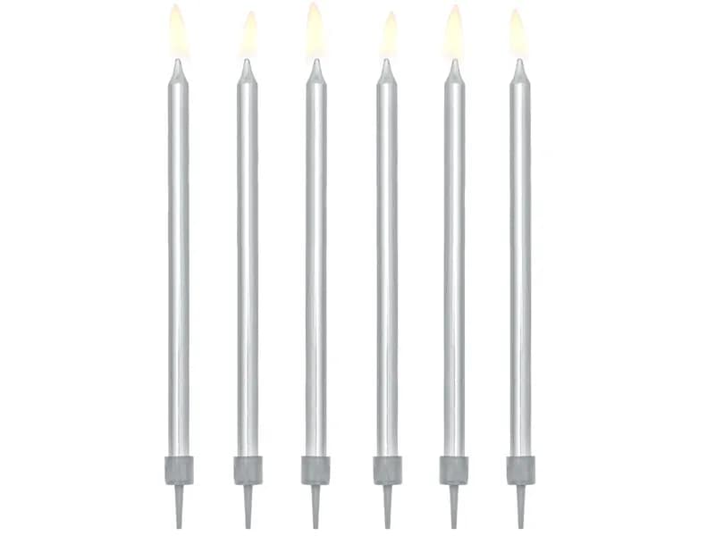 12 prata 12 velas altas prata