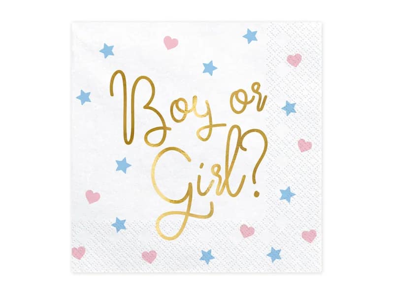 boy or girl 20 Guardanapos Boy or Girl