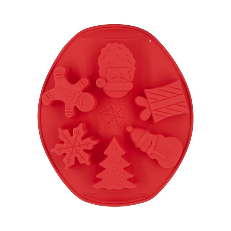 3 Molde Silicone 6 cupcakes Natal