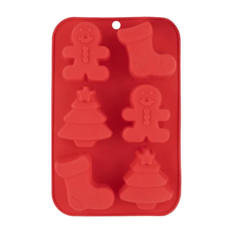 Molde Silicone 6 cupcakes Natal1 Molde Silicone 6 cupcakes Natal