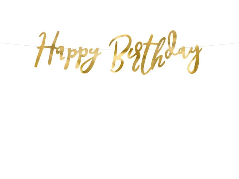 grinalda_ouro Grinalda "Happy Birthday" dourada